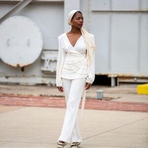 Green Georgia Hardinge Serra Trouser - Forest Green